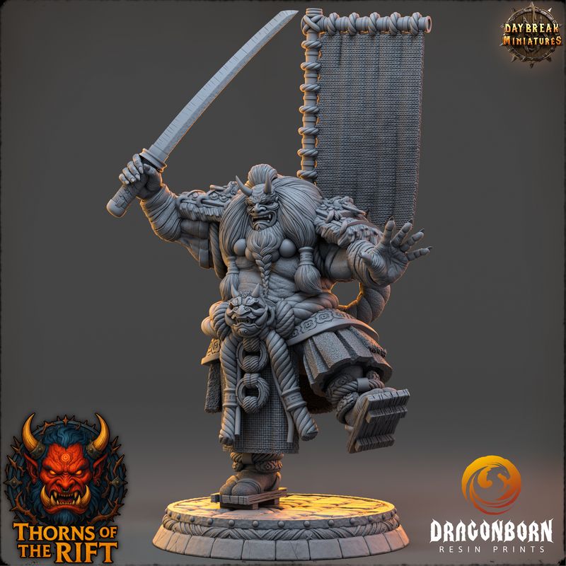 Hōnō-hata - Oni Demon Warrior DnD RPG Wargaming Miniatures
