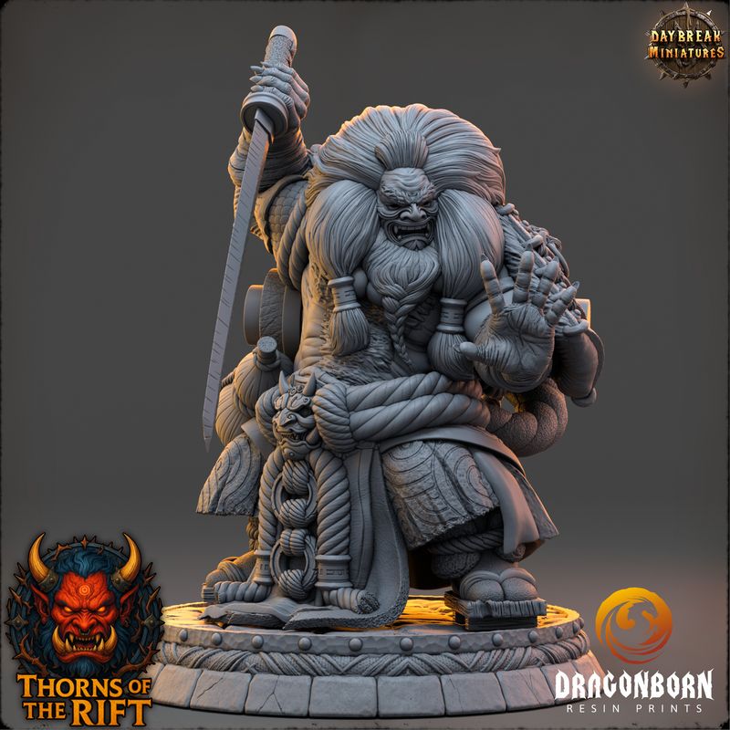 Kurojinrai - Oni Demon Warrior DnD RPG Wargaming Miniatures