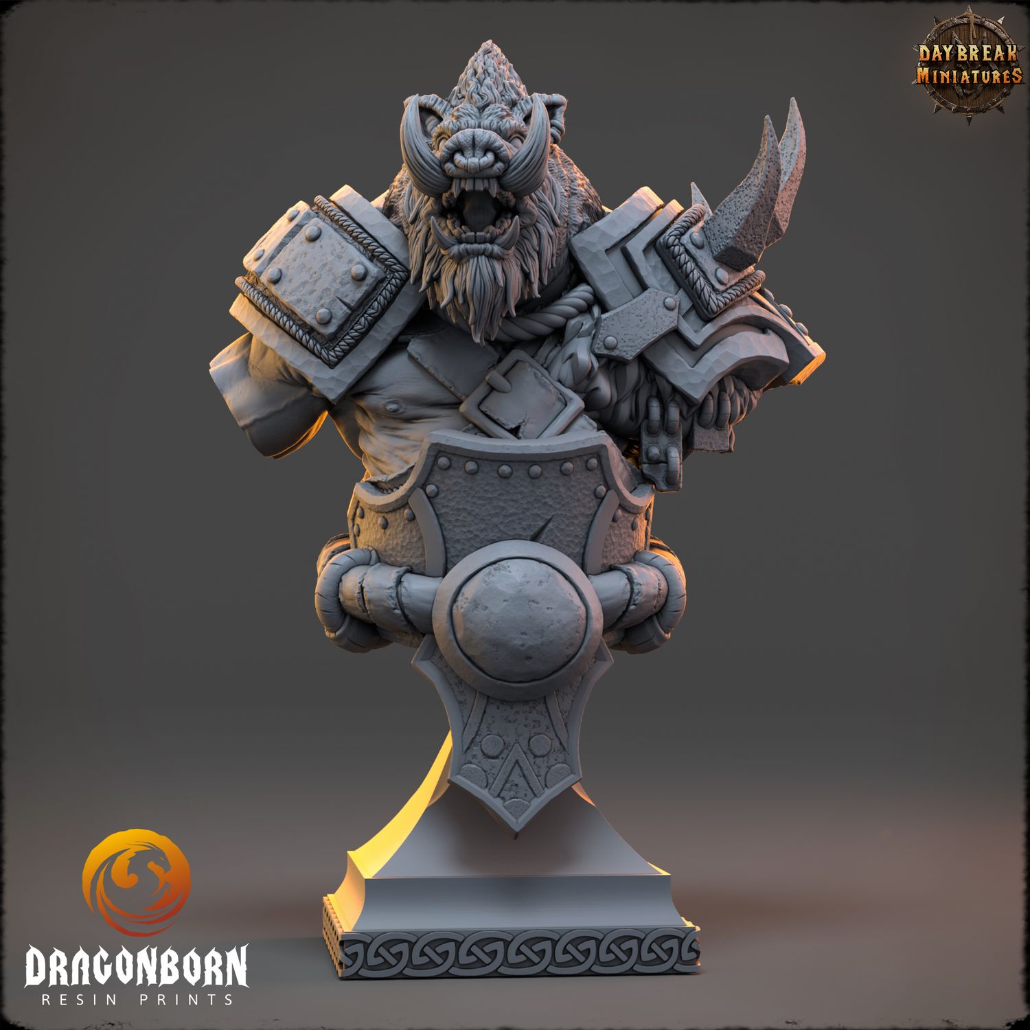 Druzz Warthide - Boar-men Boarfolk Warrior Bust