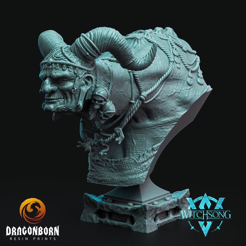 Horned Witch Bust