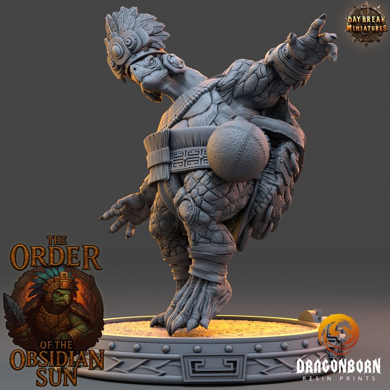 Chalcaxa Sunfang - Turtle Tortle Warrior DnD RPG Wargaming Miniatures