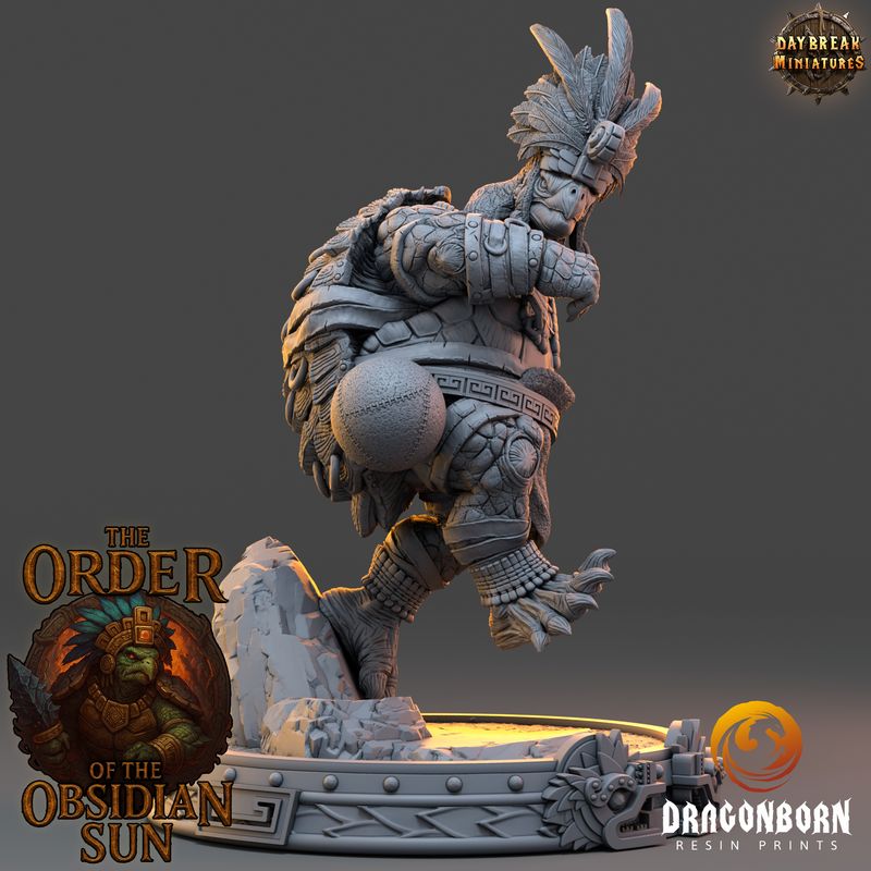 Mazotl Stonehide - Turtle Tortle Warrior DnD RPG Wargaming Miniatures