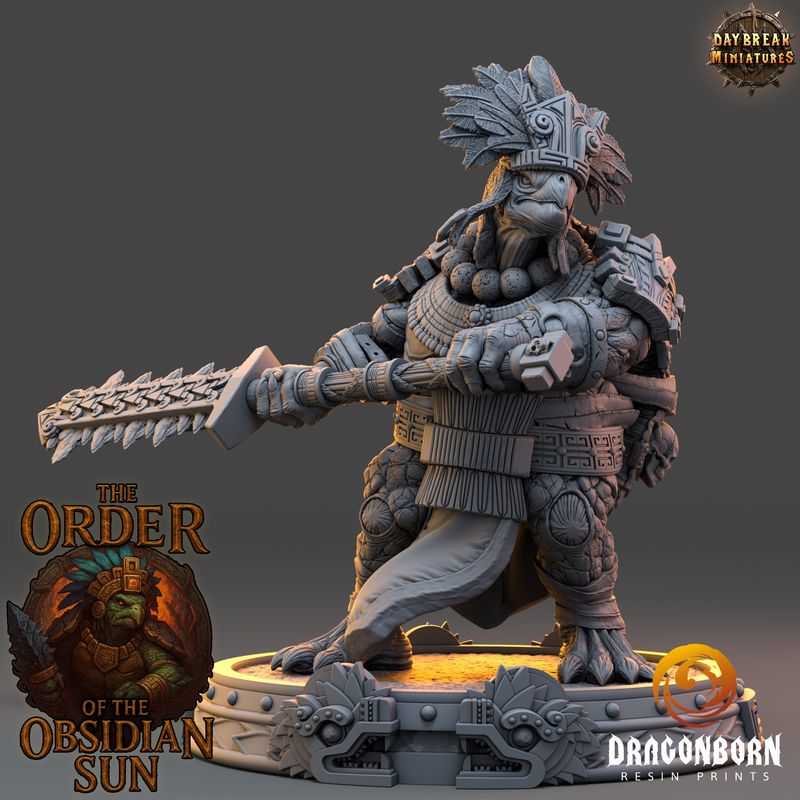 Nacatl Stormer - Turtle Tortle Warrior DnD RPG Wargaming Miniatures