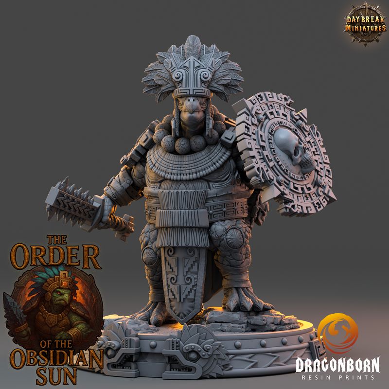 Ixomantl the Shell Speaker - Turtle Tortle Warrior DnD RPG Wargaming Miniatures