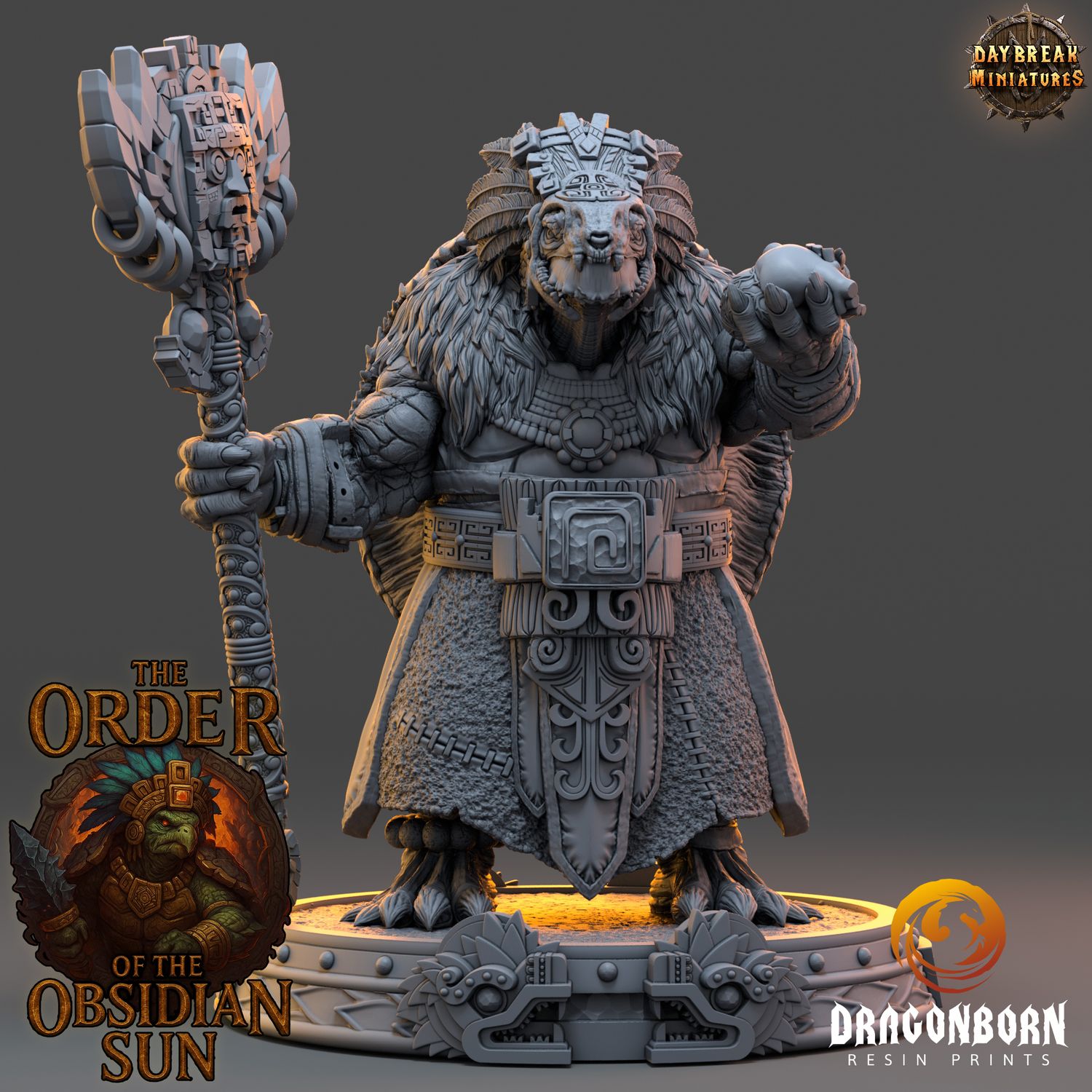 Xalcoatl the Eclipsed - Turtle Tortle Warrior DnD RPG Wargaming Miniatures