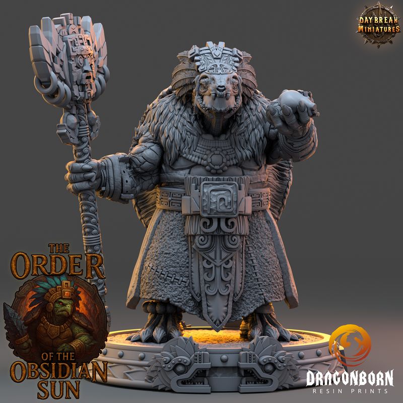 Xalcoatl the Eclipsed - Turtle Tortle Warrior DnD RPG Wargaming Miniatures