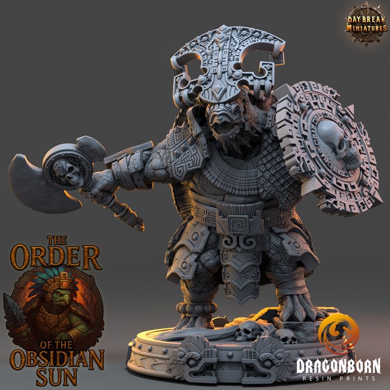 Xipil Shadowfell - Turtle Tortle Warrior DnD RPG Wargaming Miniatures