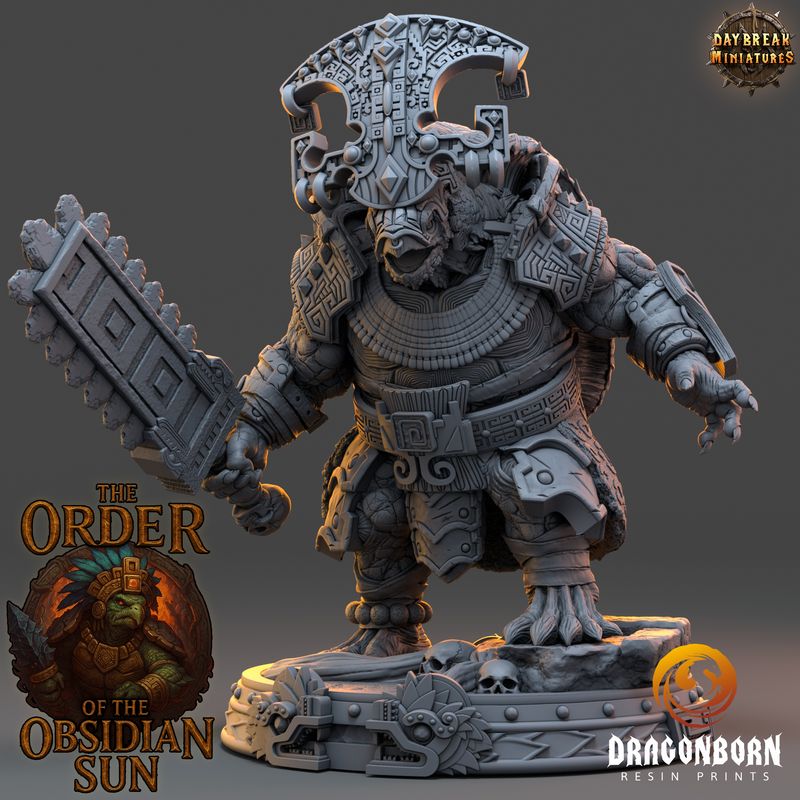 Totomac Flamescale - Turtle Tortle Warrior DnD RPG Wargaming Miniatures