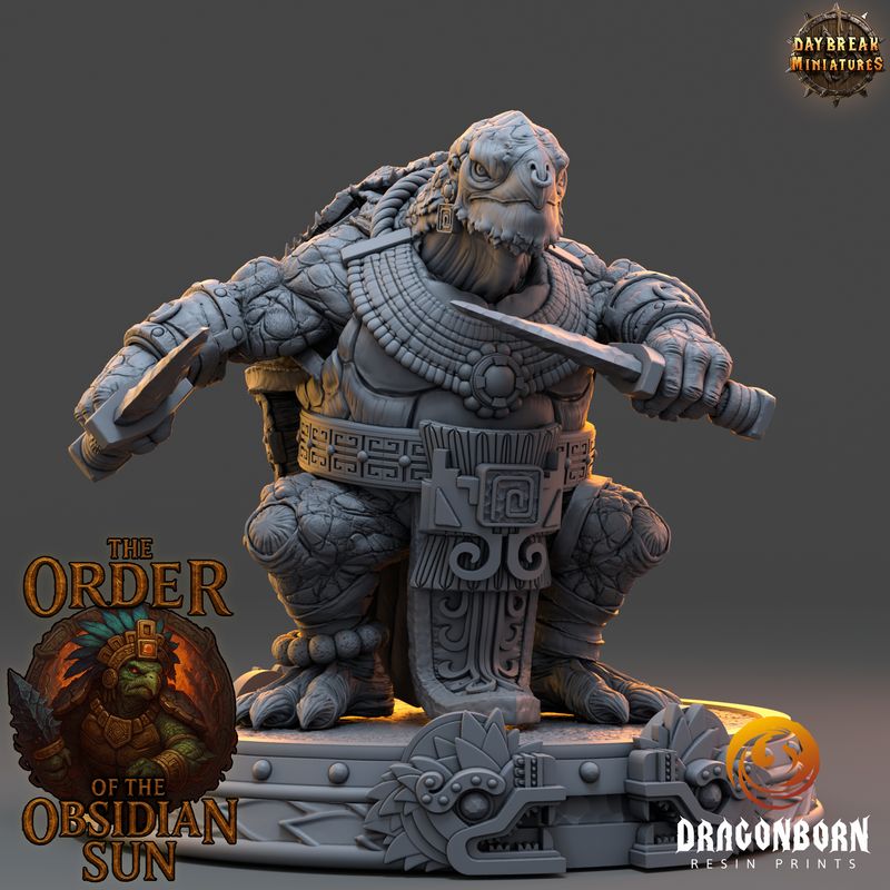 Zyotl Grimeye - Turtle Tortle Warrior DnD RPG Wargaming Miniatures