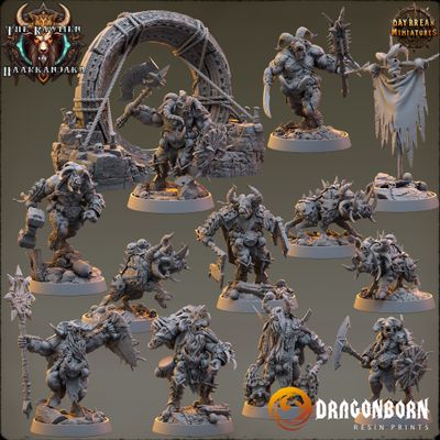 The Rawmen of Haarkanjaka Set - Beastmen Warriors DnD RPG Wargaming Miniatures