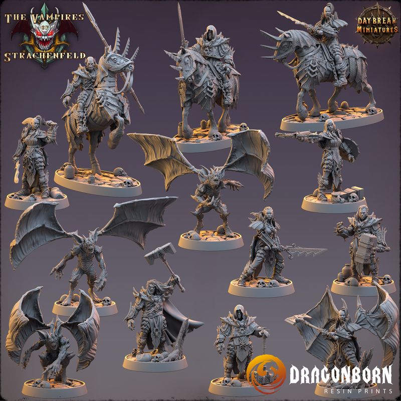 The Vampires of Strachenfeld Set - Vampires DnD RPG Wargaming Miniatures The Vampires of Strachenfeld Set - Vampires DnD RPG Wargaming Miniatures