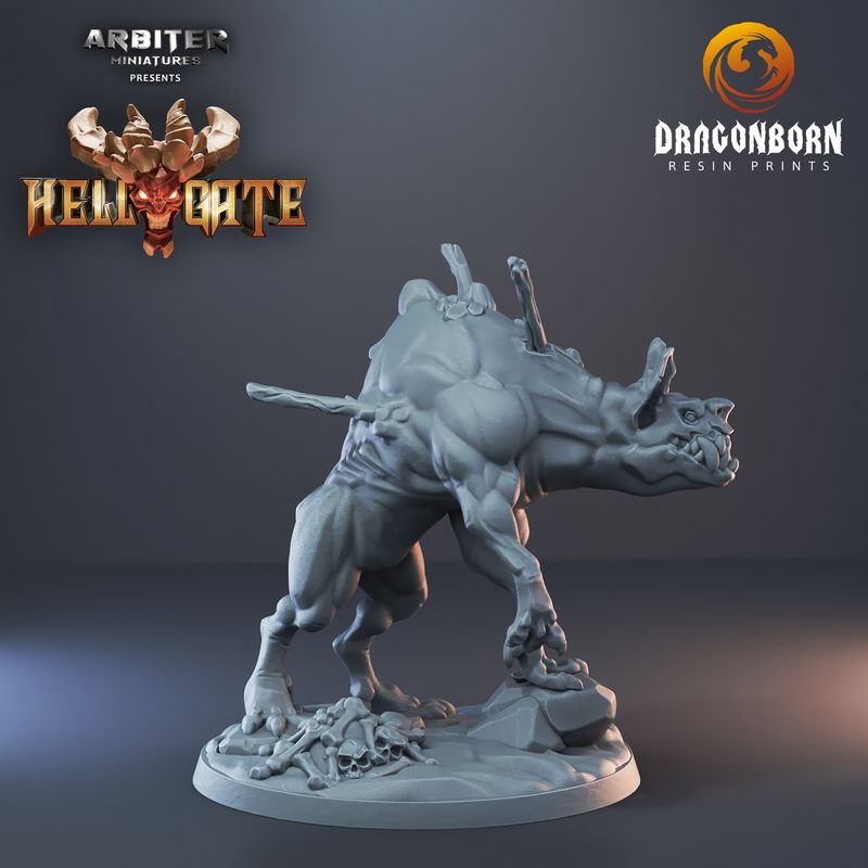 Hellgate Hellhound 03 - DnD RPG Wargaming Miniatures