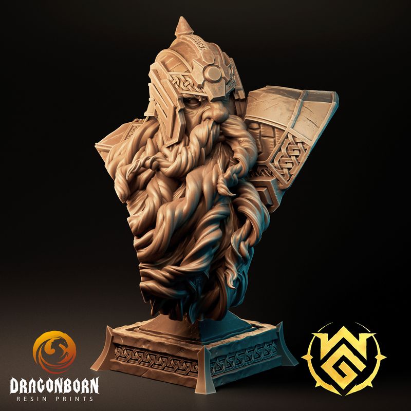 Bust of the Emgus the Holy - Dwarf Warrior