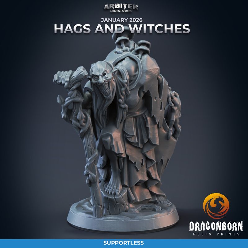 Witch 03 [26/01] - DnD RPG Wargaming Miniatures - supportless version
