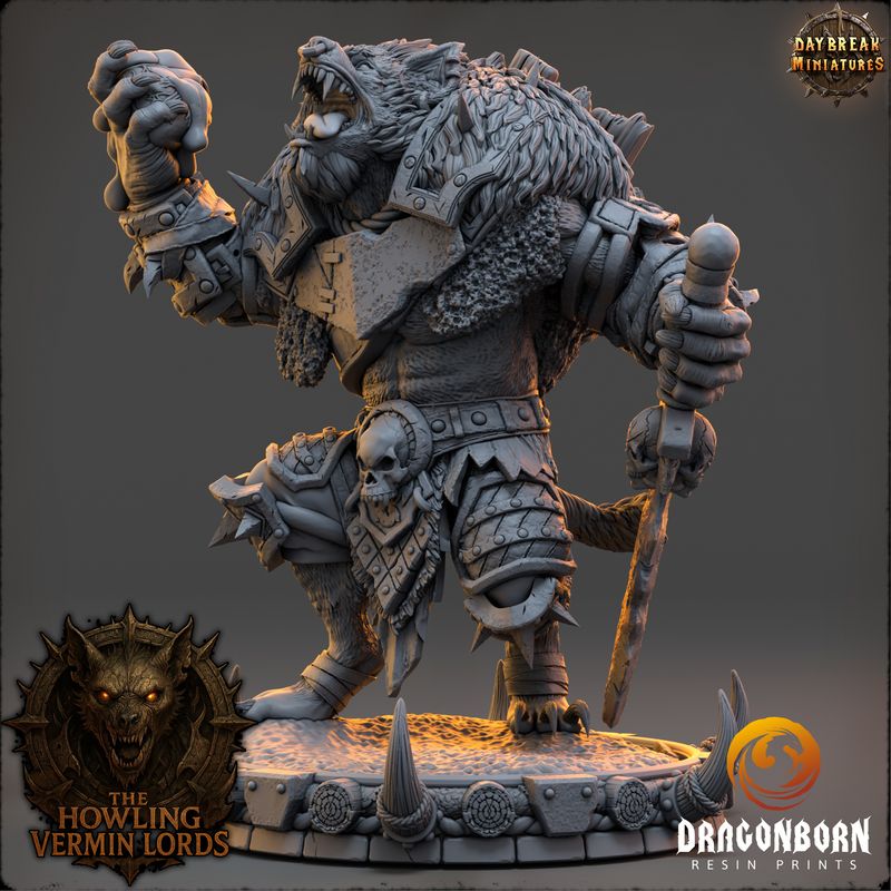 Marruk Fang-Breaker - Gnoll Warrior DnD RPG Wargaming Miniatures Marruk Fang-Breaker - Gnoll Warrior DnD RPG Wargaming Miniatures
