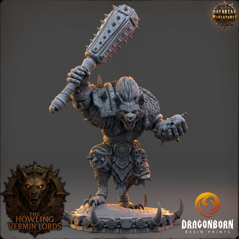 Uzrak Grimhide - Gnoll Warrior DnD RPG Wargaming Miniatures Uzrak Grimhide - Gnoll Warrior DnD RPG Wargaming Miniatures