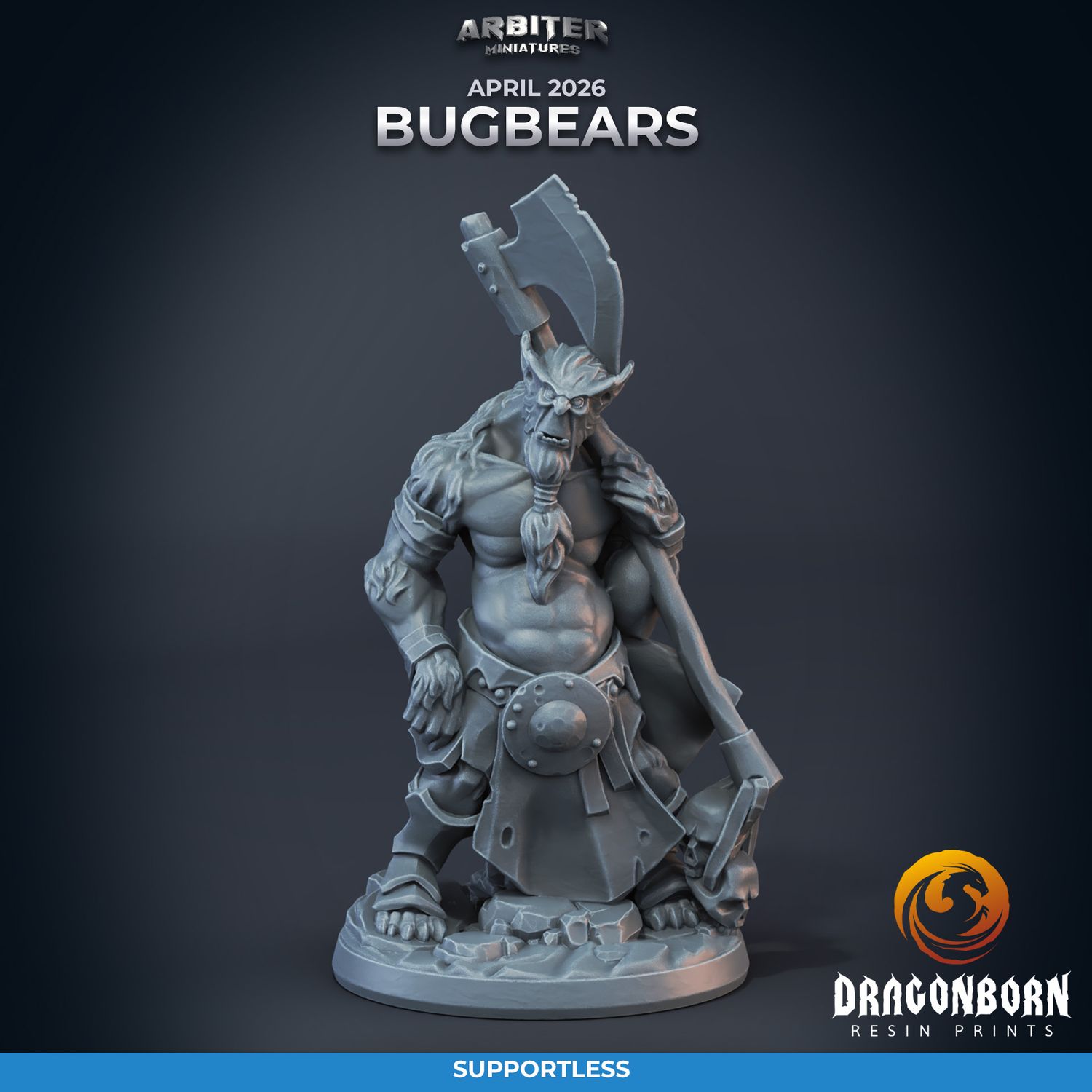 Bugbear 03 [26/04] - DnD RPG Wargaming Miniatures - supportless version