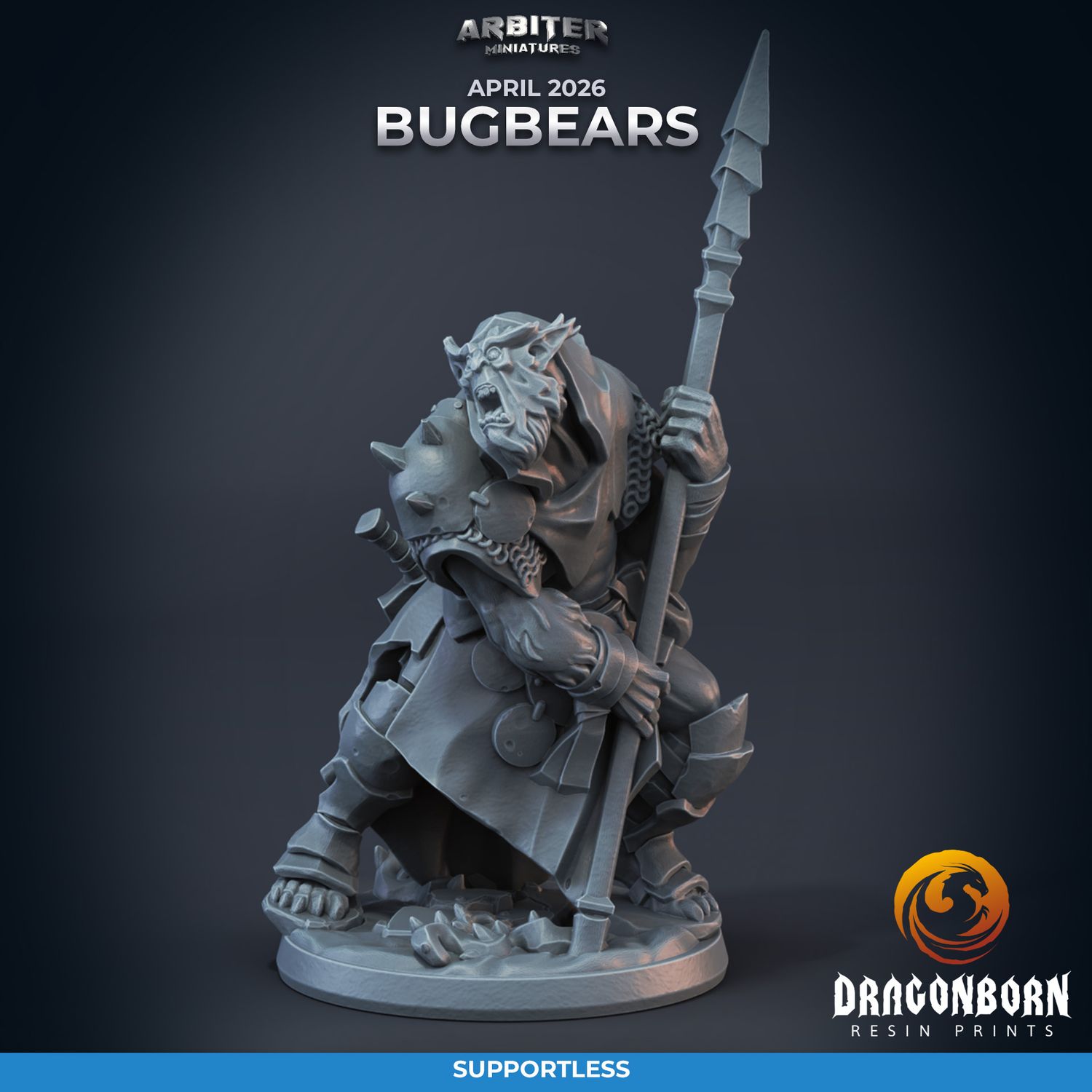 Bugbear 02 [26/04] - DnD RPG Wargaming Miniatures - supportless version