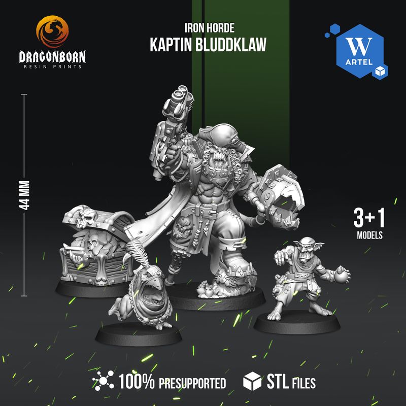 Kaptin Bluddklaw - Iron Horde - Orks Kaptin Bluddklaw - Iron Horde - Orks