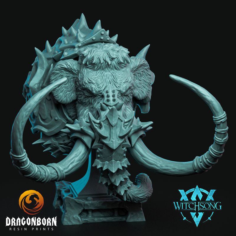 Armored Mammoth Bust 2 Armored Mammoth Bust 2