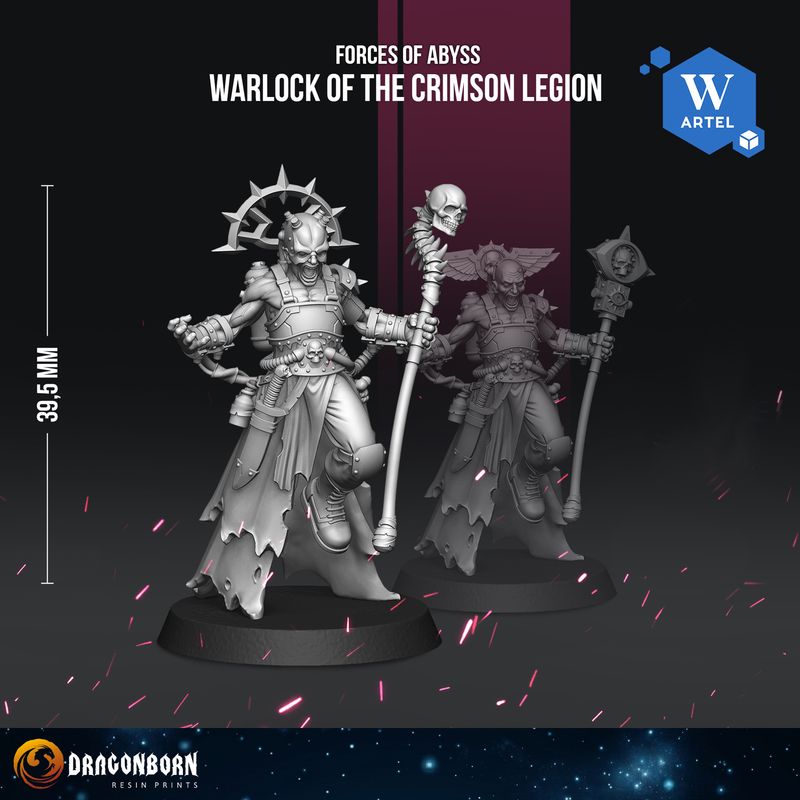 Warlock of Crimson Legion - Forces of Abyss - Chaos - Human