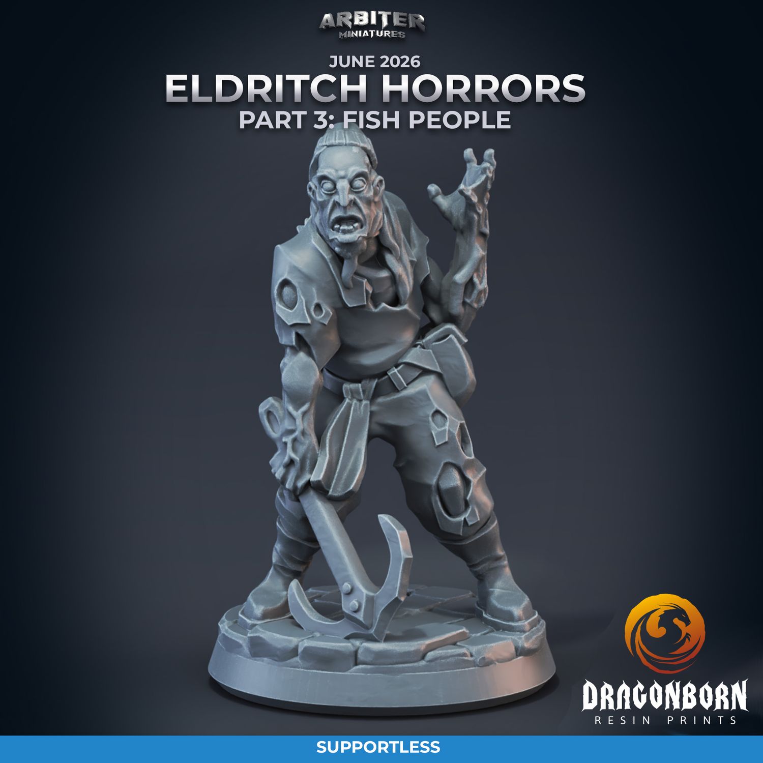 Fisherman 02 [26/06] - DnD RPG Wargaming Miniatures - supportless version