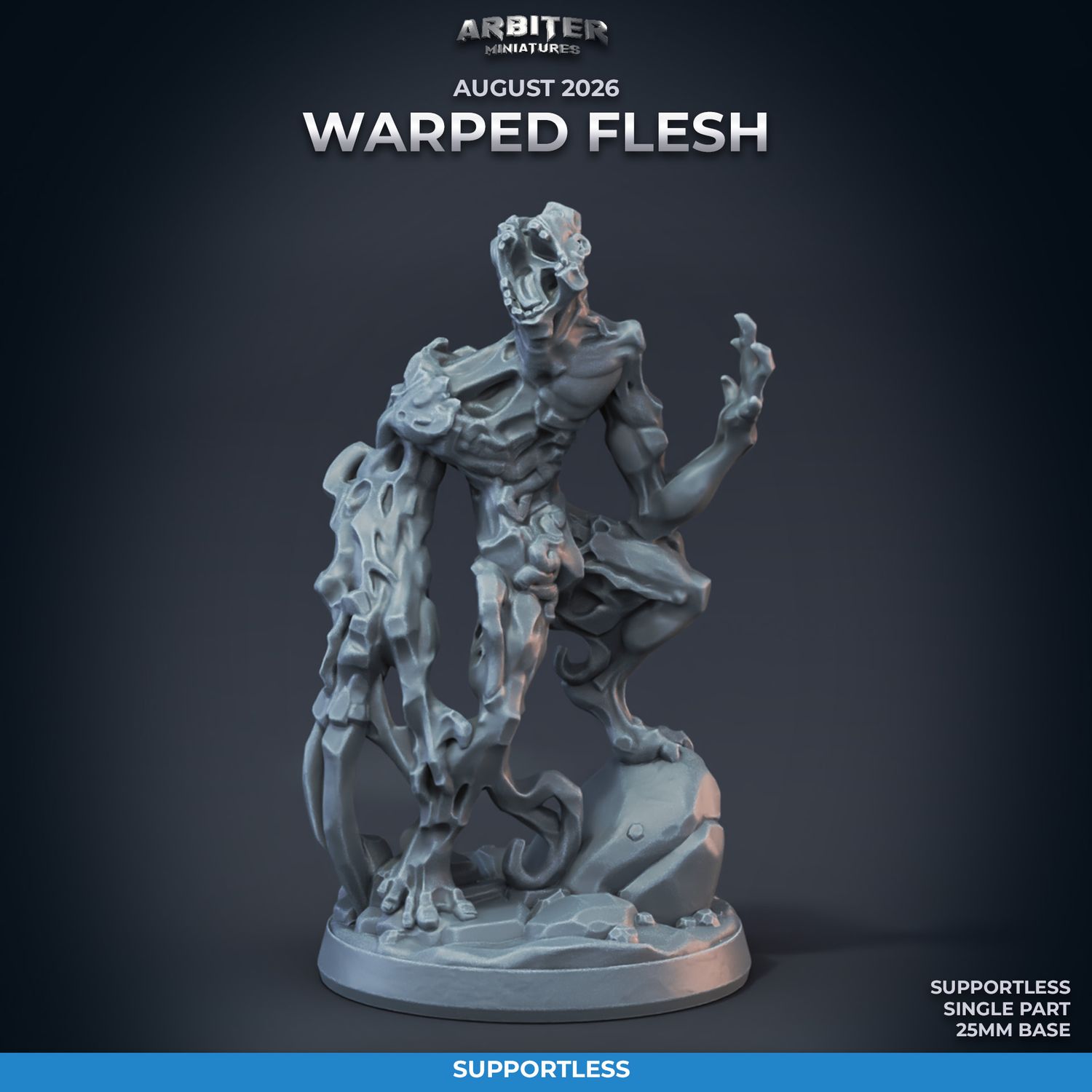Warped Male 01 [26/08] - DnD RPG Wargaming Miniatures - supportless version