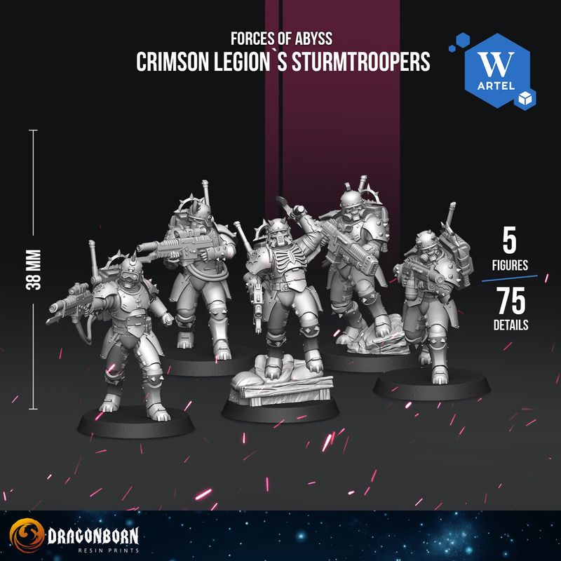 Crimson Legion`s Sturmtroopers - Forces of Abyss - Chaos - Human
