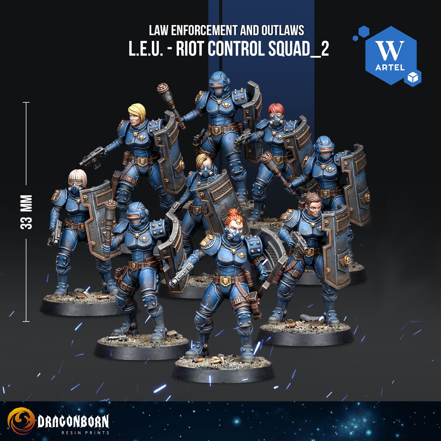 Riot Control Squad - Female Enforcers - L.E.U. - Human - Militia
