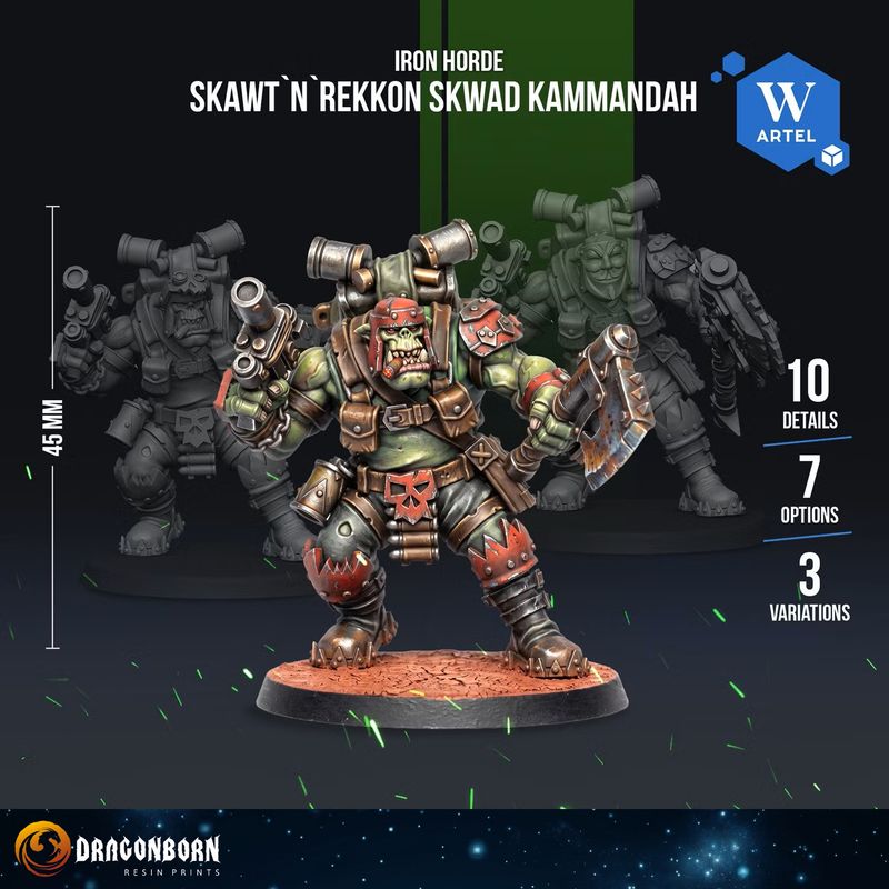 Skawt`n`Rekkon Skwad Kammandah - Iron Horde - Orks