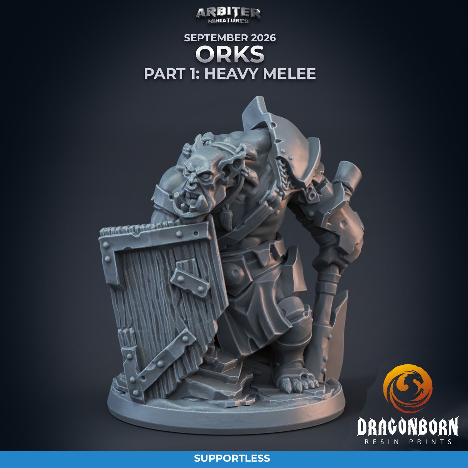 Ork 01 [26/09] - DnD RPG Wargaming Miniatures - supportless version