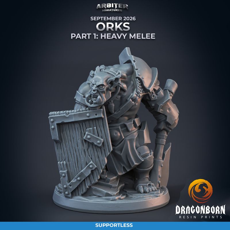 Ork 01 [26/09] - DnD RPG Wargaming Miniatures - supportless version