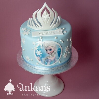 Frost tårta med Elsa och krona