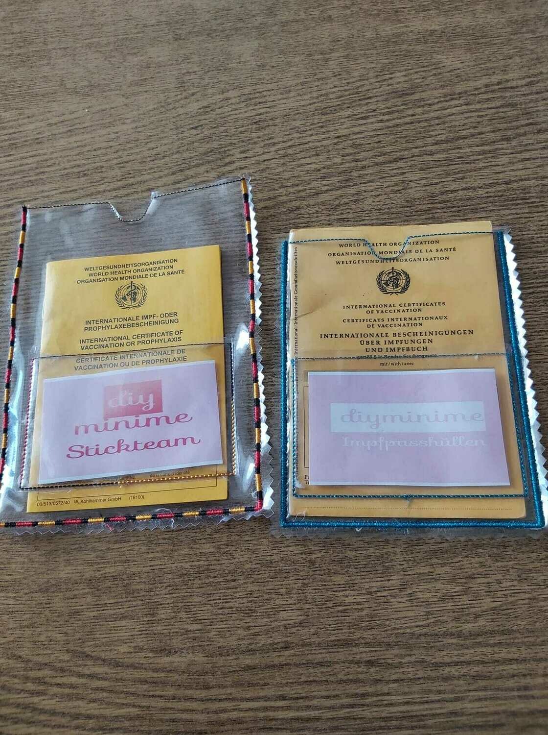 Stickdatei "Impfpasshülle Blanko mit Karte"