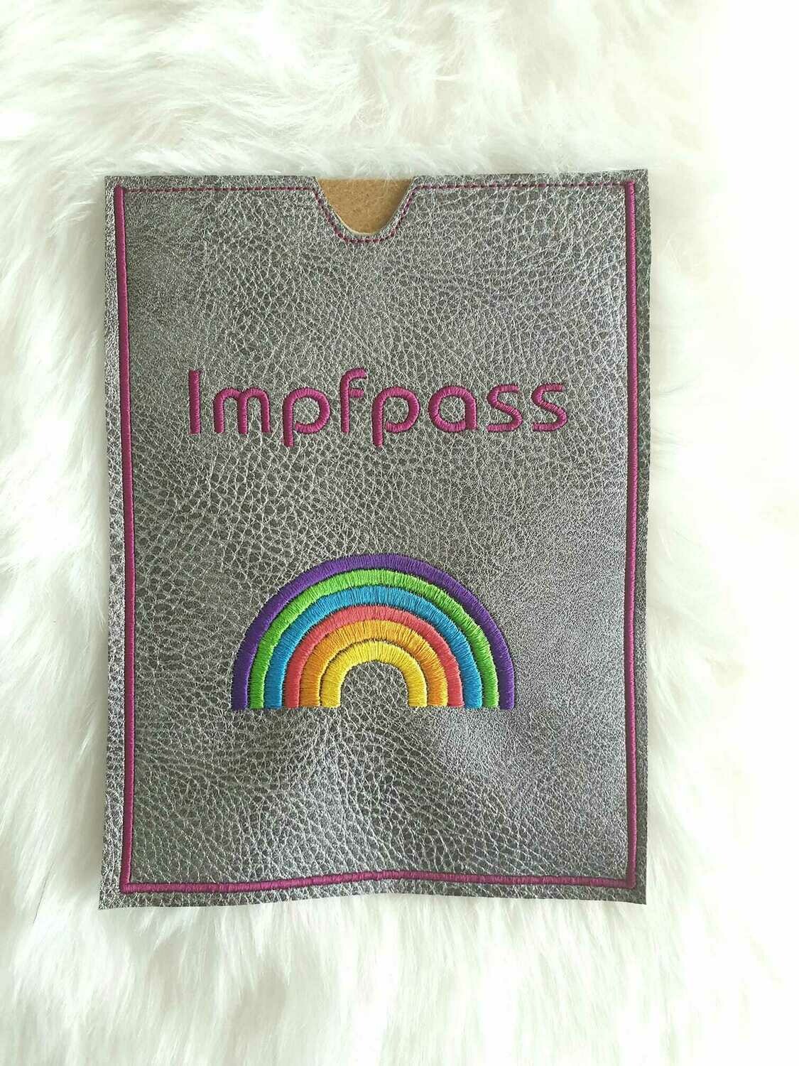 Stickdatei "Impfpasshülle Regenbogen"
