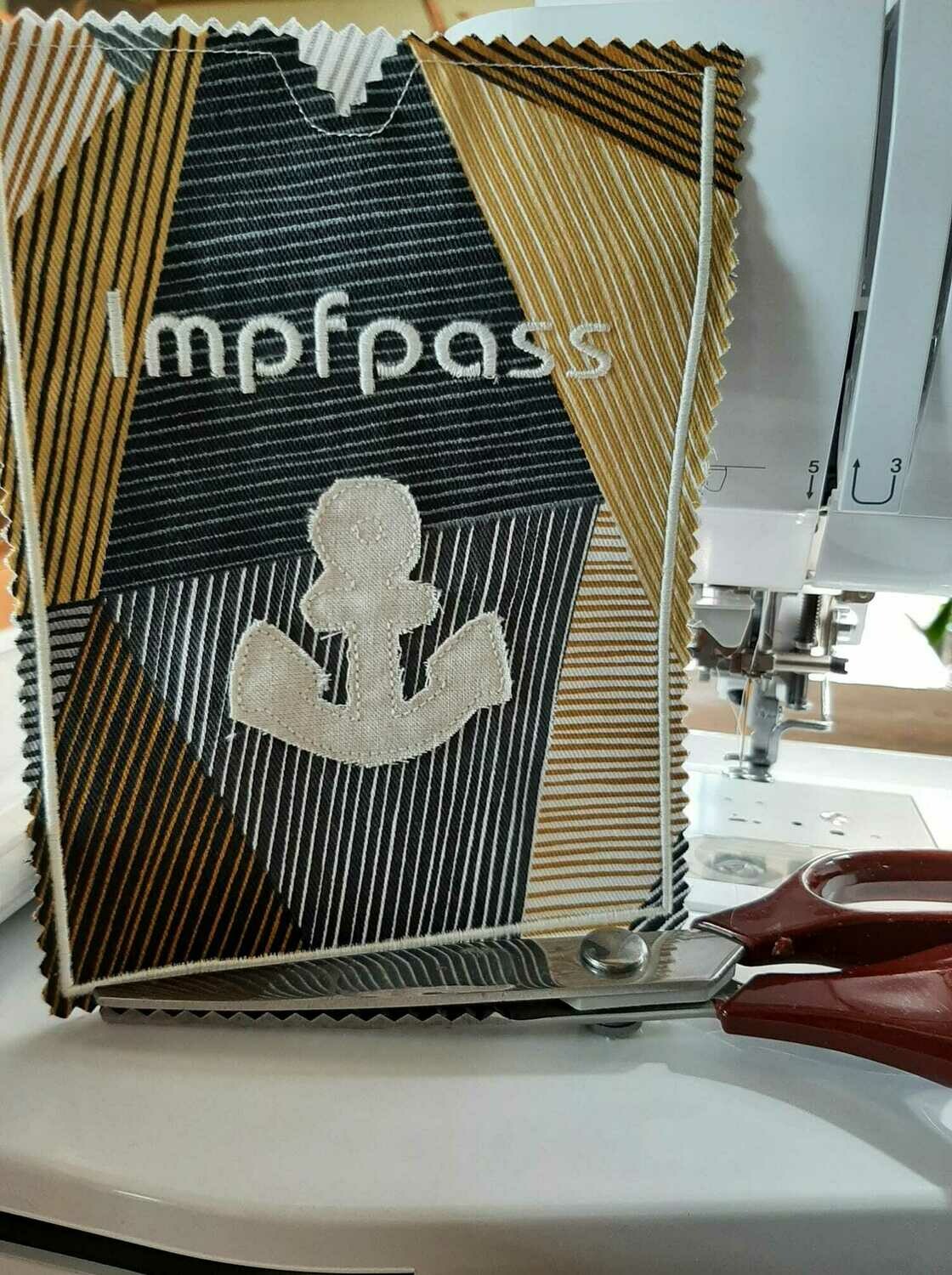 Stickdatei "Impfpasshülle Anker Applikation"