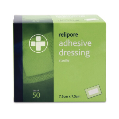 Adhesive Dressing Pads 7.5 cm x 7.5 cm (50)