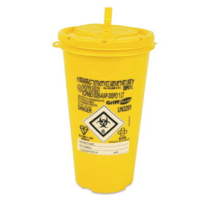 Bio Hazard Sharps Box 1 L