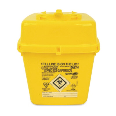 Bio Hazard Sharps Box 4 L