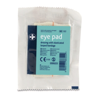 Eye Pad Dressing with elasticated loop