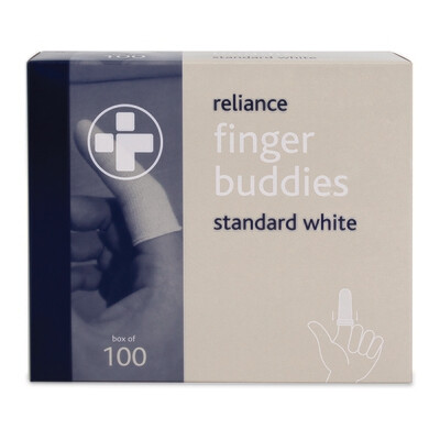 Finger Buddies White - Large (100)
