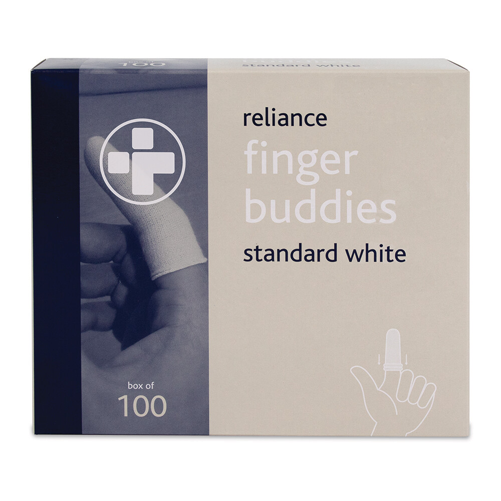 Finger Buddies White - Standard (100)