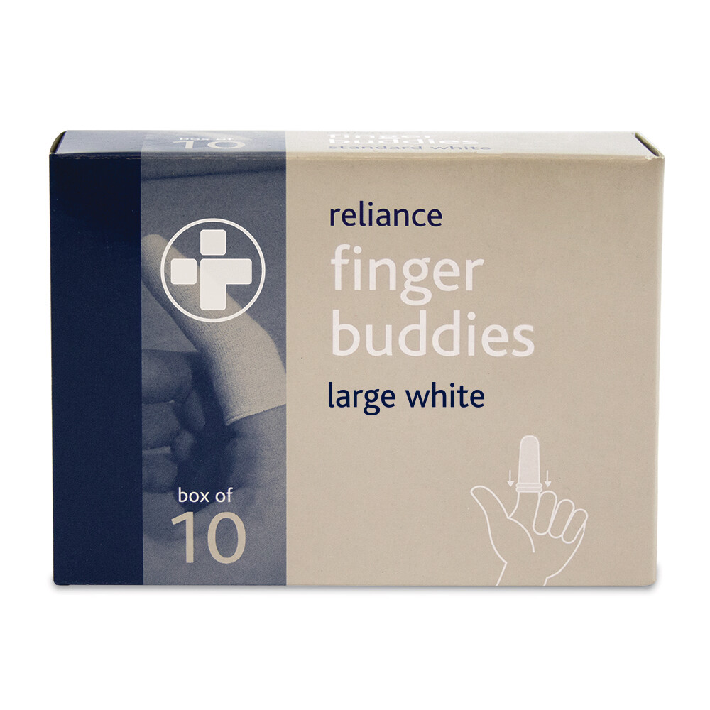 Finger Buddies White - Large (10)
