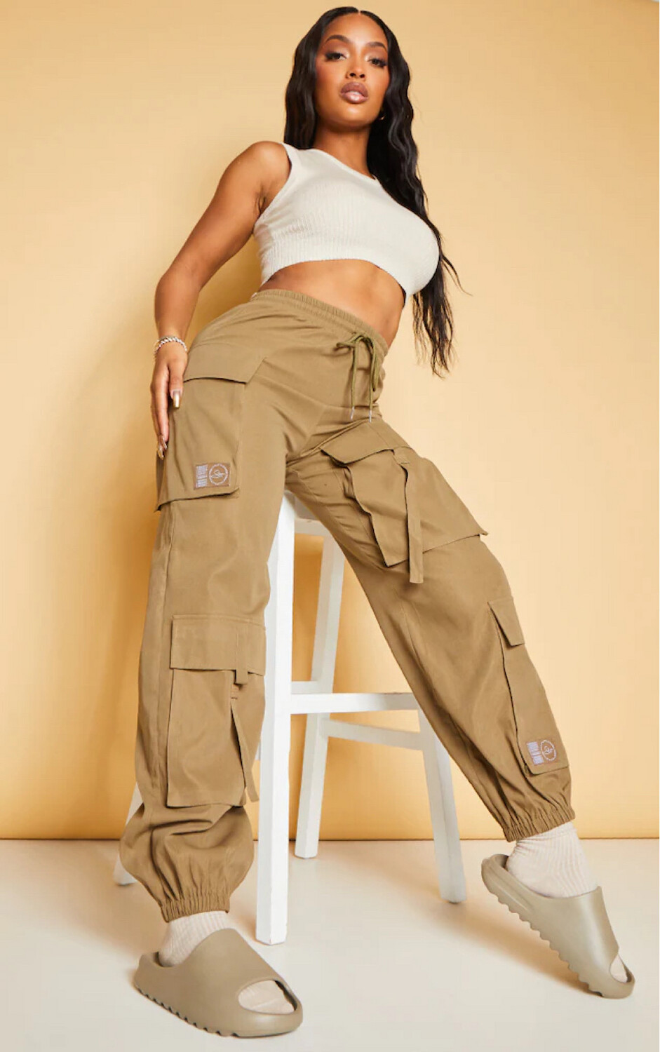 Shape Khaki Cargo Pocket Joggers
