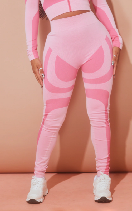 Shape Hot Pink Branded Contour Gym Leggings