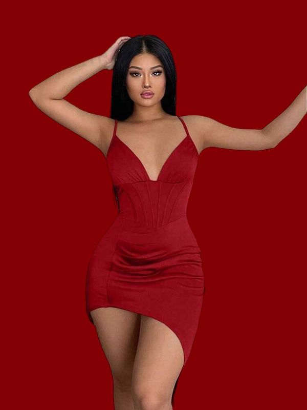 Red Hem Cami Dress