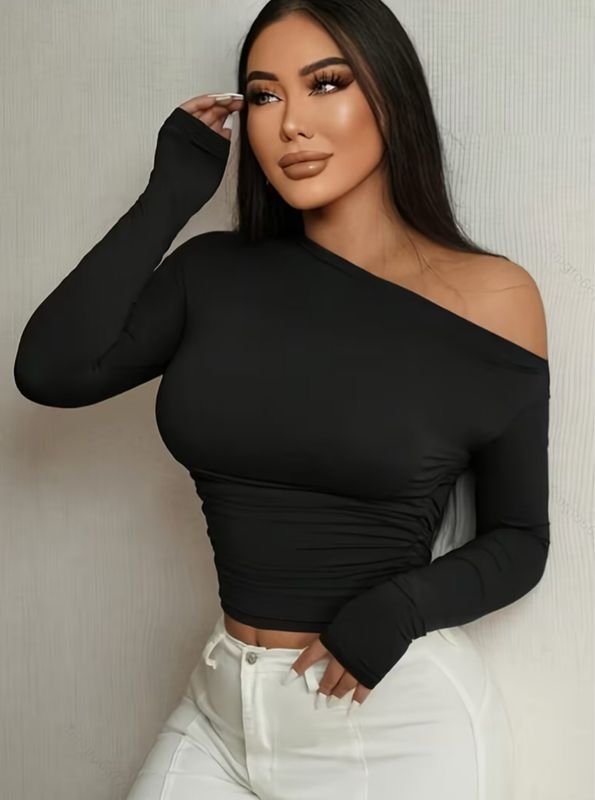Wealth-Oriented, New Off-Shoulder Top,