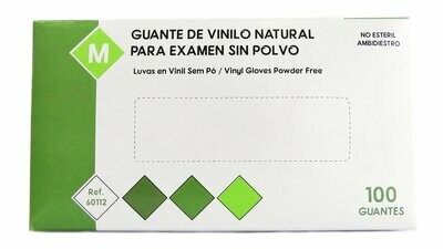 10 CAJAS GUANTE VINILO - Max Gloves - Talla M - Dispensador 100 unidades.