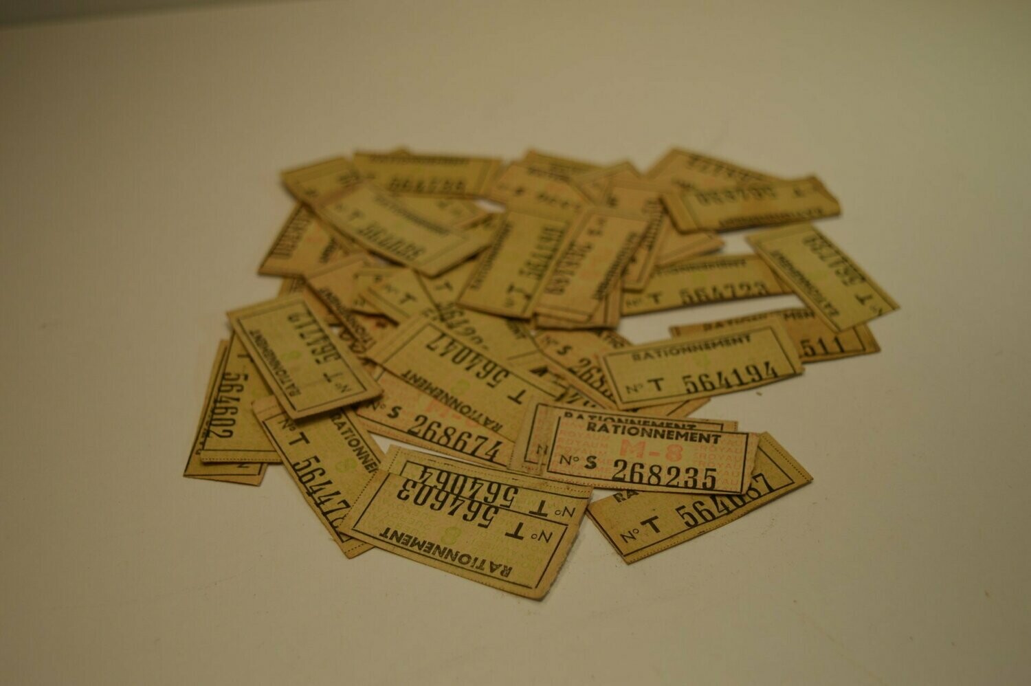 lot de tickets de rationnement