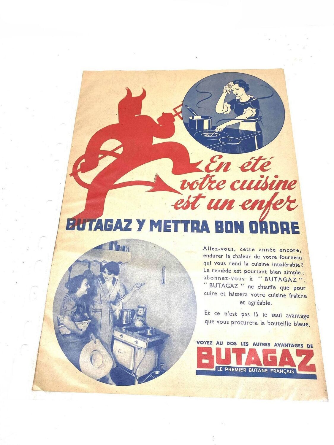 Ancienne Publicité butagaz